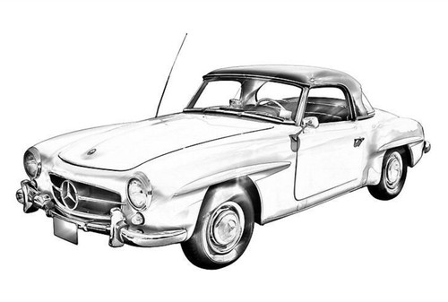 Premium art mercedes 300 - premium,