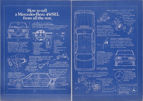 Mercedes benz 450sel blueprint - 450sel,
