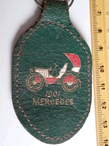 Vintage old keyring - old, leather