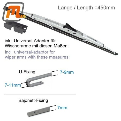 Wiper blades silver 450mm - 2,