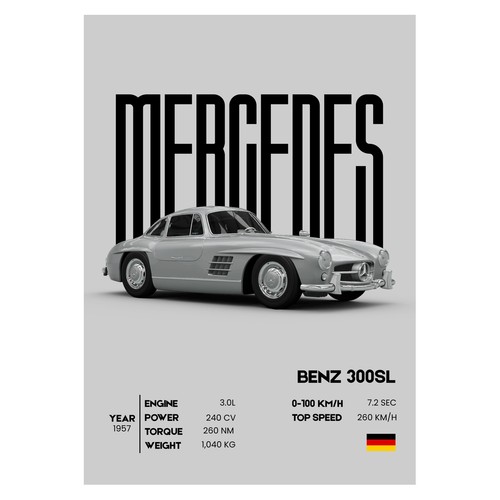 Mercedes 300sl classic car - mercedes,