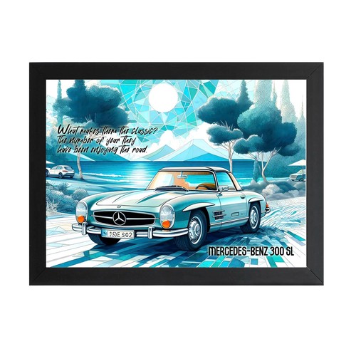 Framed car posters classic - car,